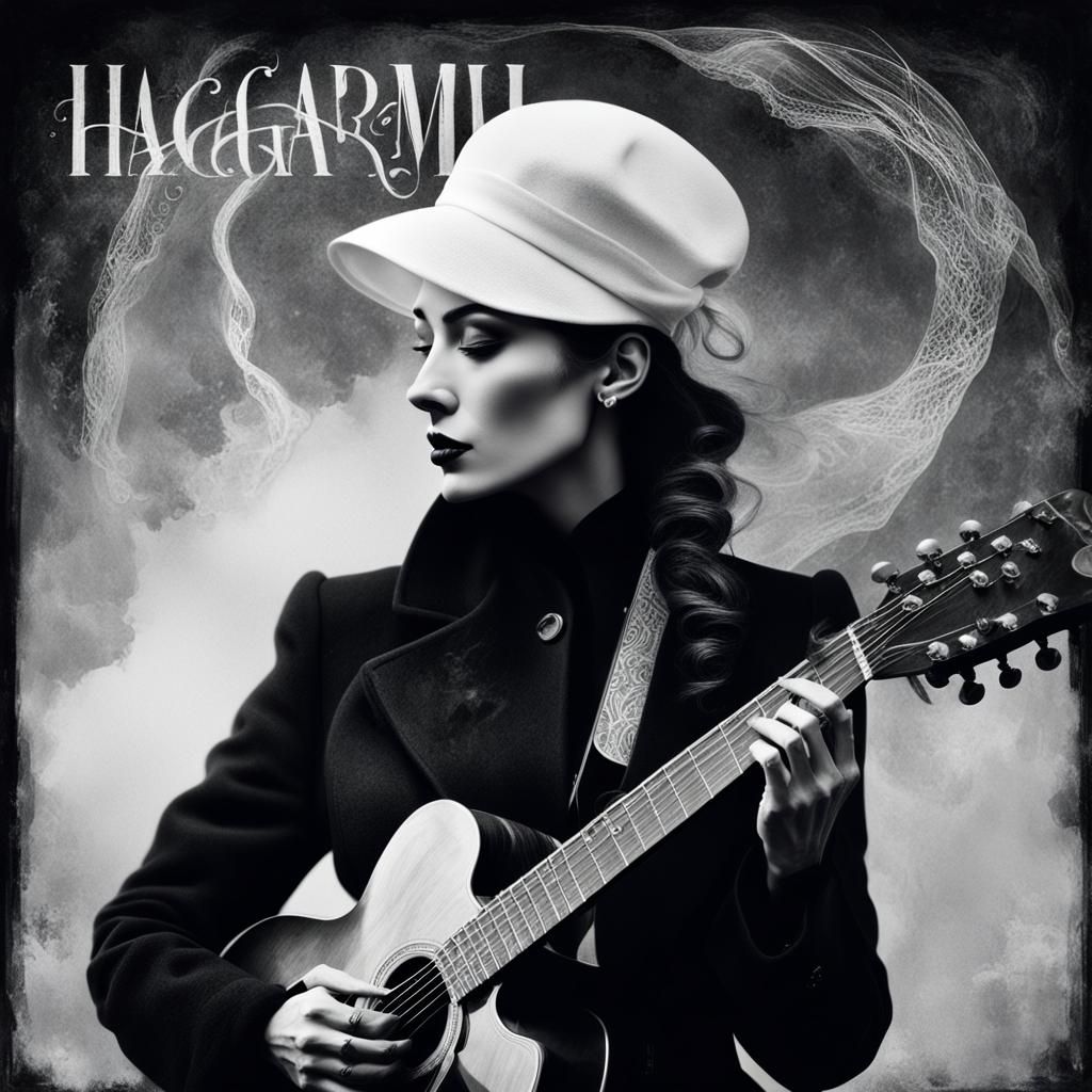 Ethereal Album Cover: Woman's Surreal Portrait in Smoke