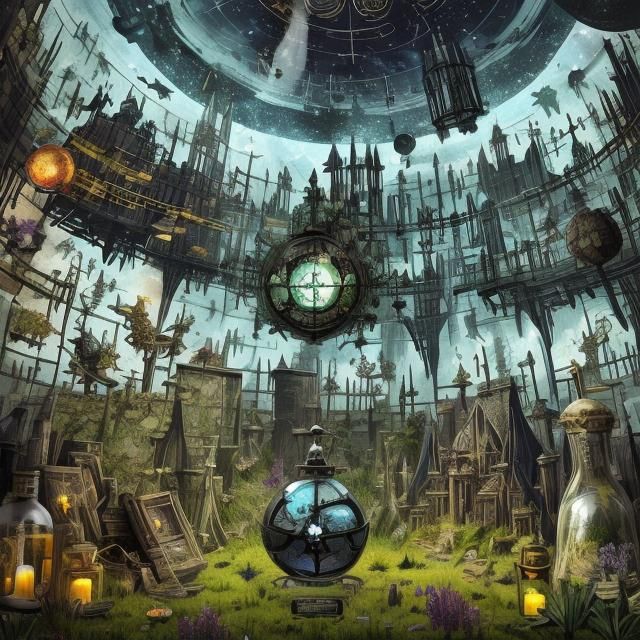 Apothecary of the Cosmos: Futuristic Alchemy Chamber