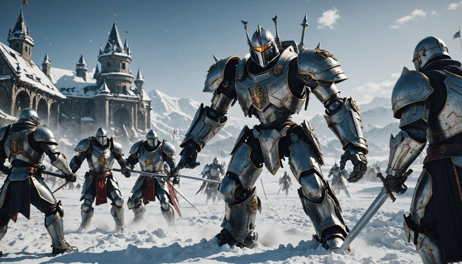 Epic Knights Engage in Futuristic Battle for Their Queen in ...