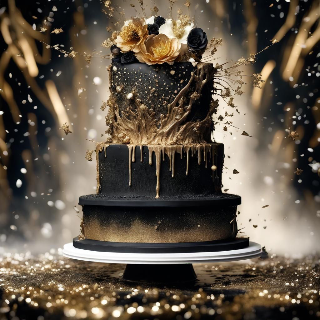 Stunning Macrophoto of a Glittering Wedding Cake