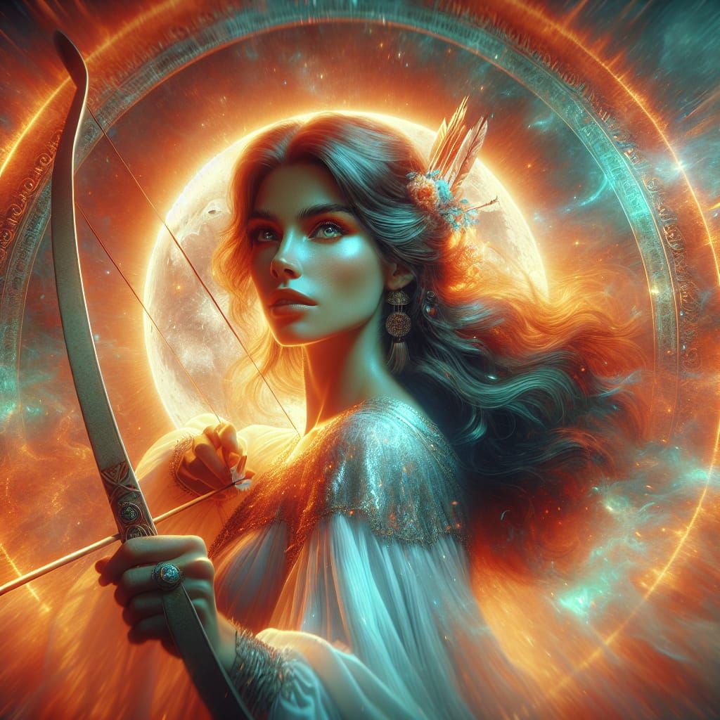 Mystical Moon Princess Portrait in Unreal Engine Style