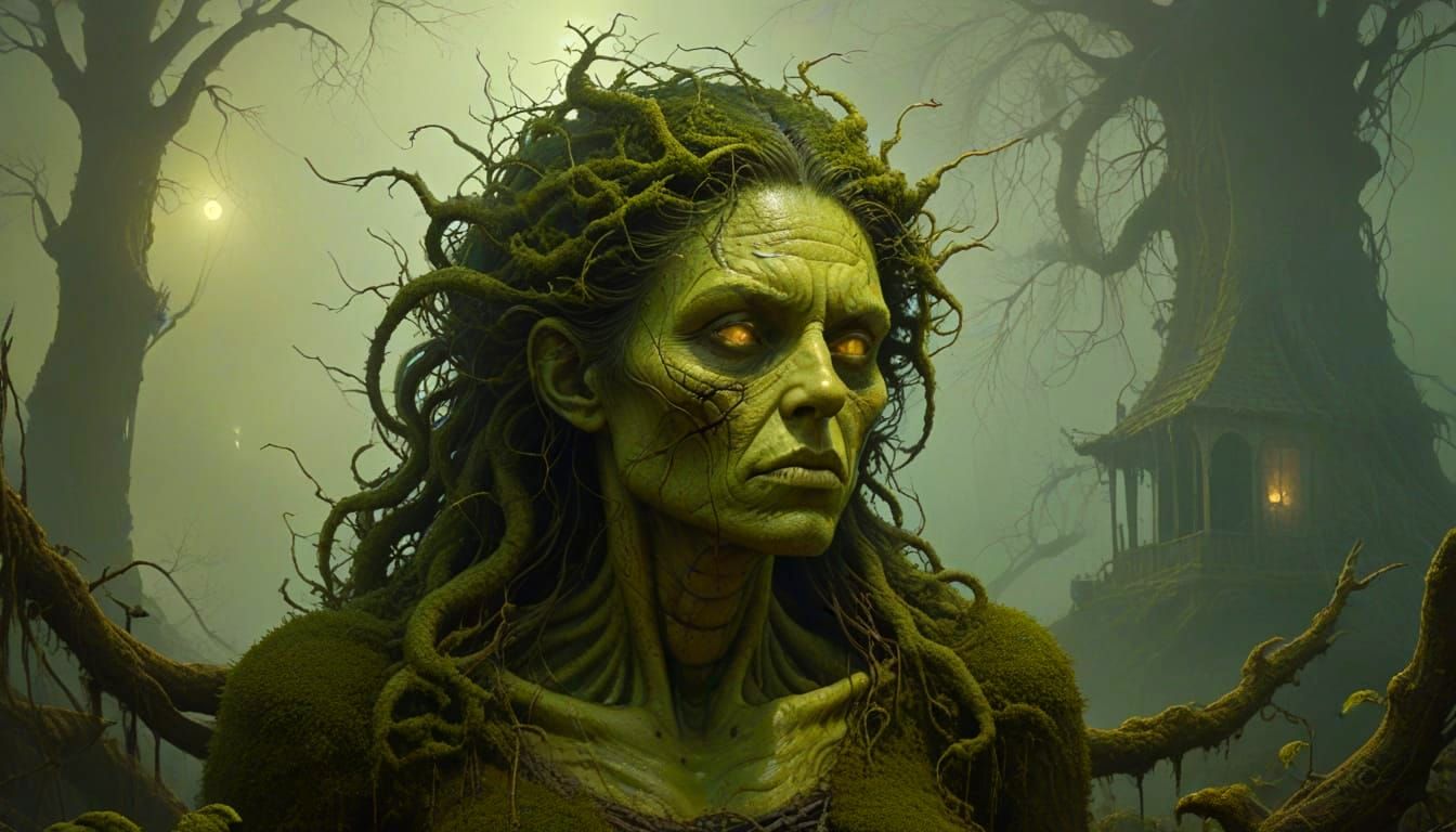 Moss-Covered Dark Fantasy Creature