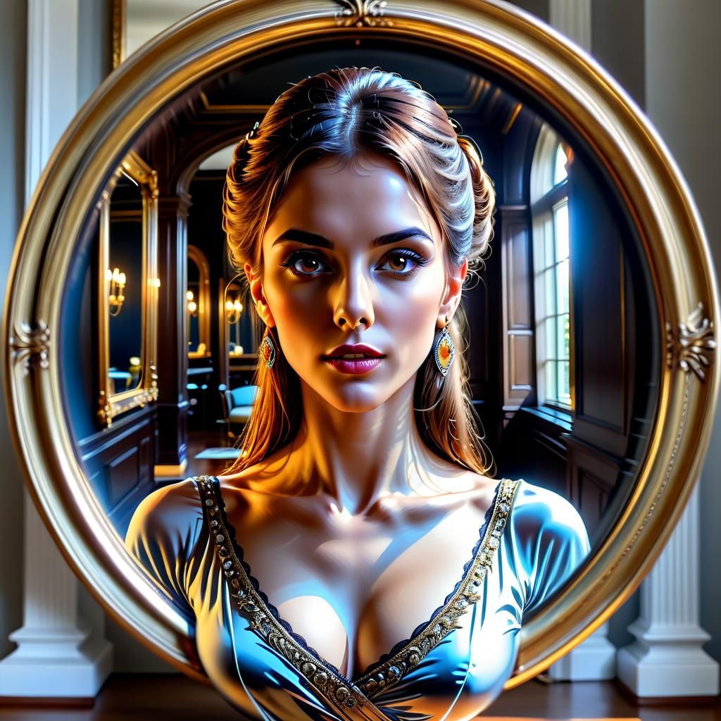 Optical Illusion: Woman and Ghost in Trompe-l'oeil