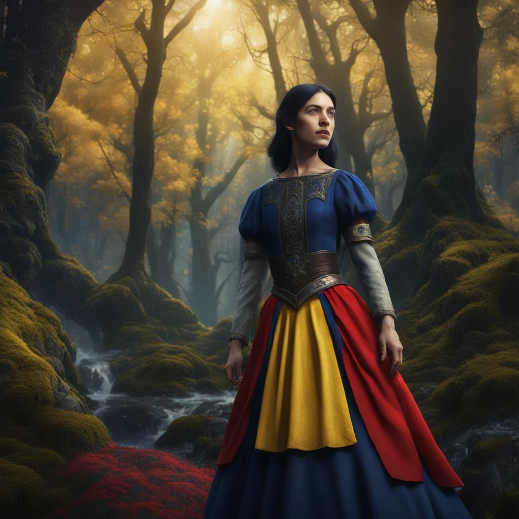 Snow White in blue and yellow 17