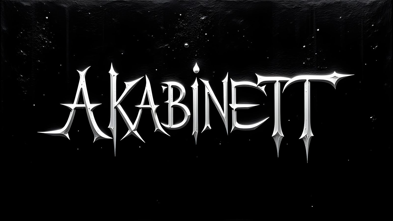 Backlit 'A Kabinett' Typography in Black Paint