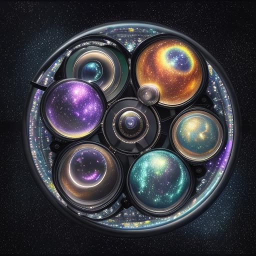 Galactic Abstract View in Van Gogh Style