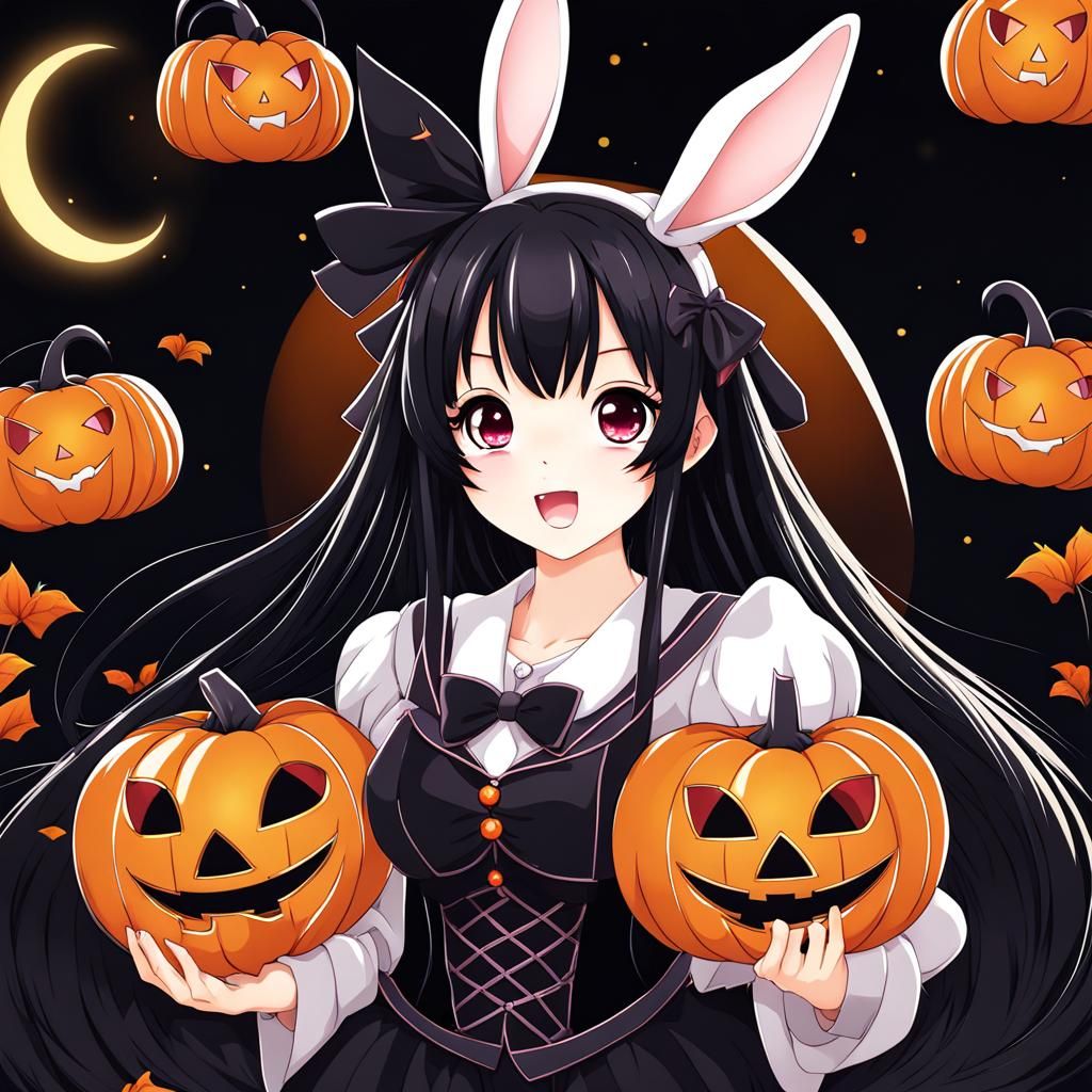 Kawaii Anime Rabbit Girl for Halloween