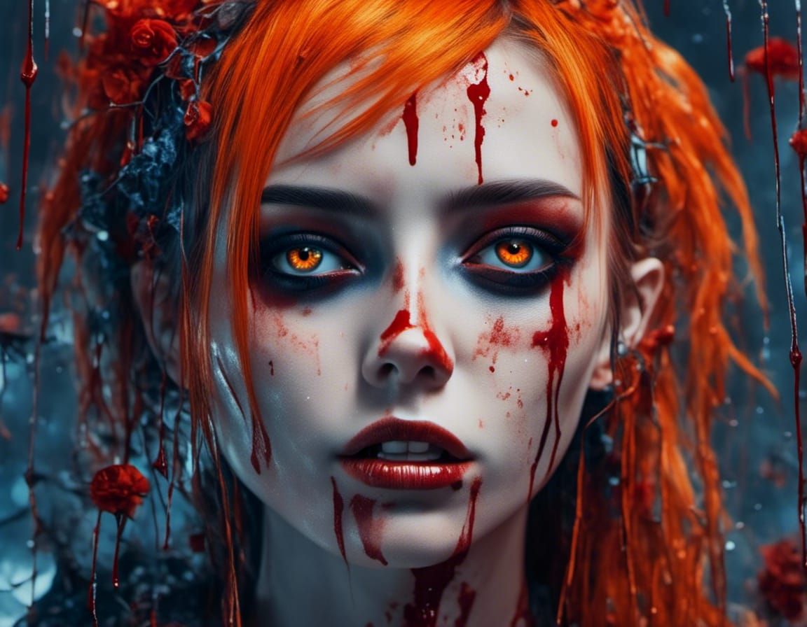 Emo-Gothic Scene at Dawn in 16k Resolution