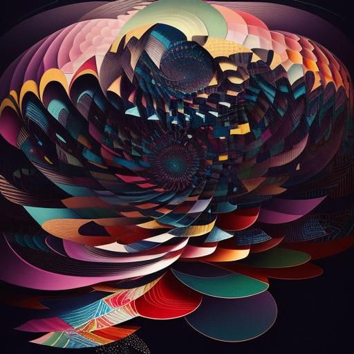 Kaleidoscopic Geometric Patterns in Graphic Novel Style