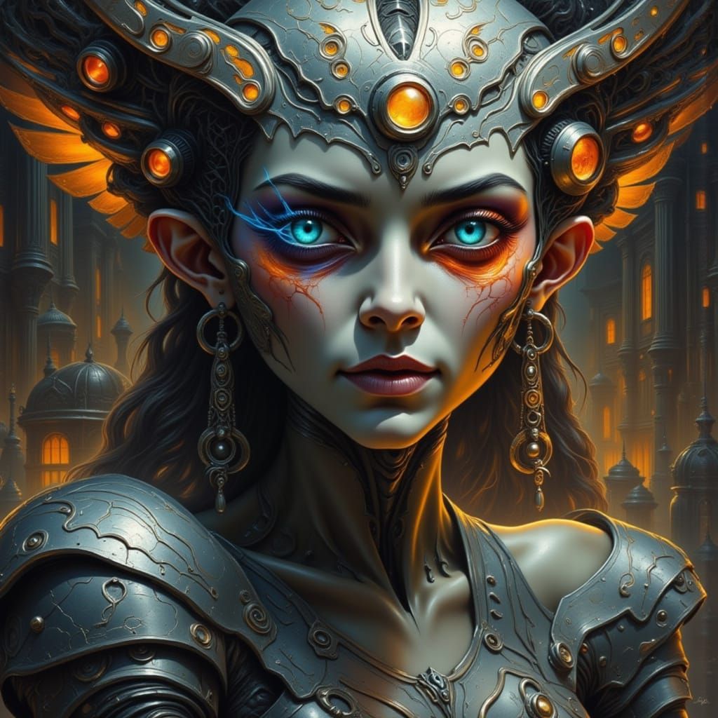 Alien Encounter: Man Meets Hungry Upean With Blue-Orange Gaz...