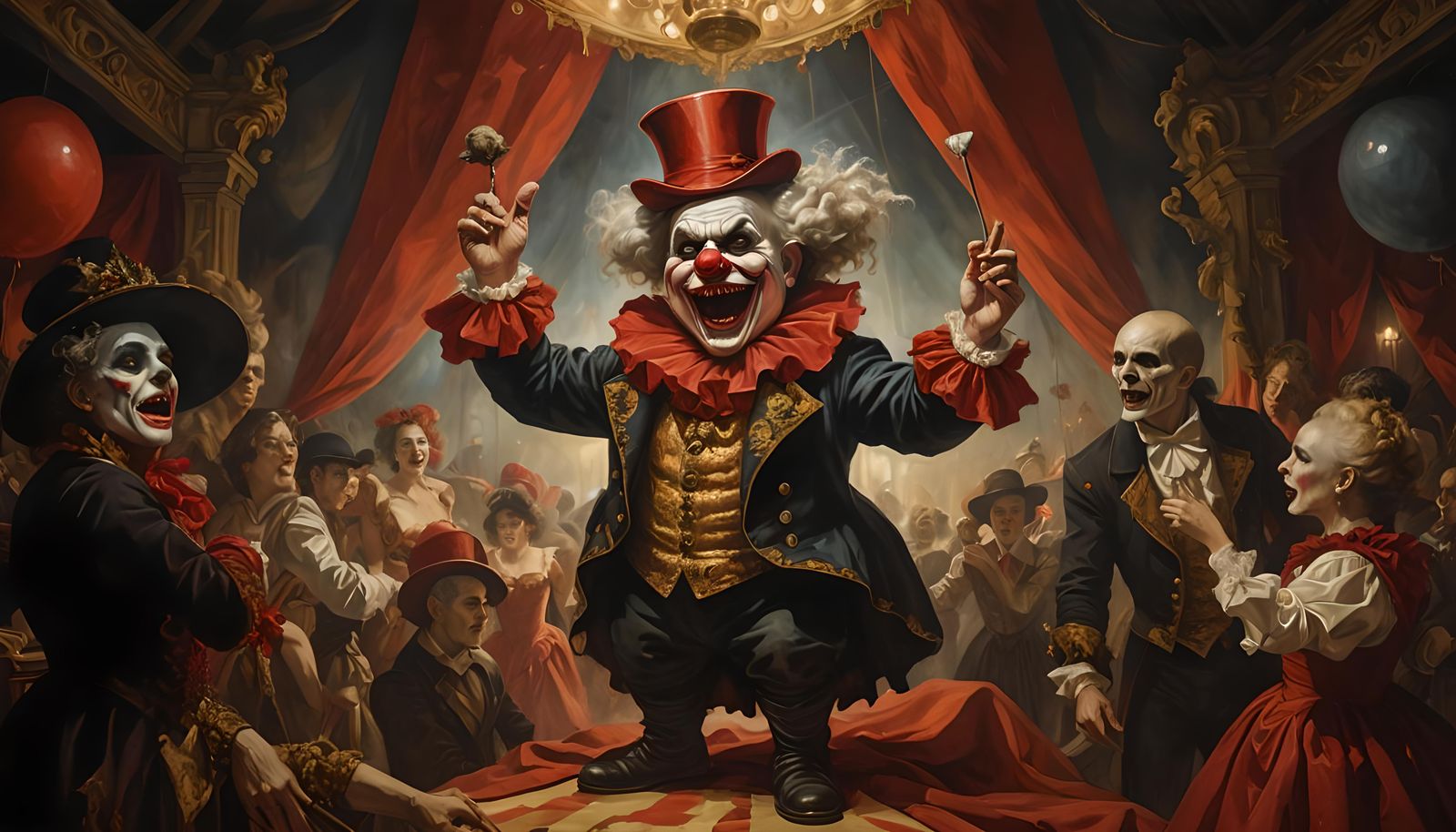 Baroque Horror Circus Painting