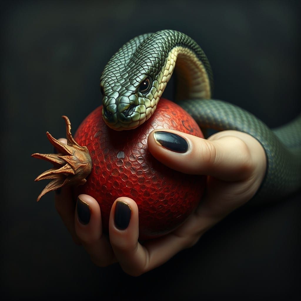 close up of a realistic snake wrapped around a hand holding ...