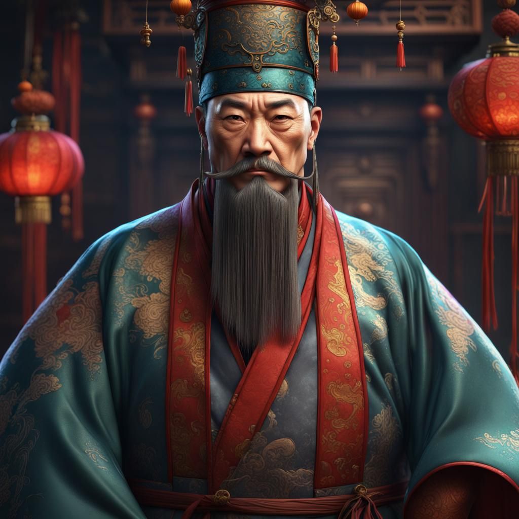 Chinese Ambassador in Silk Robes: Fantasy Concept Art