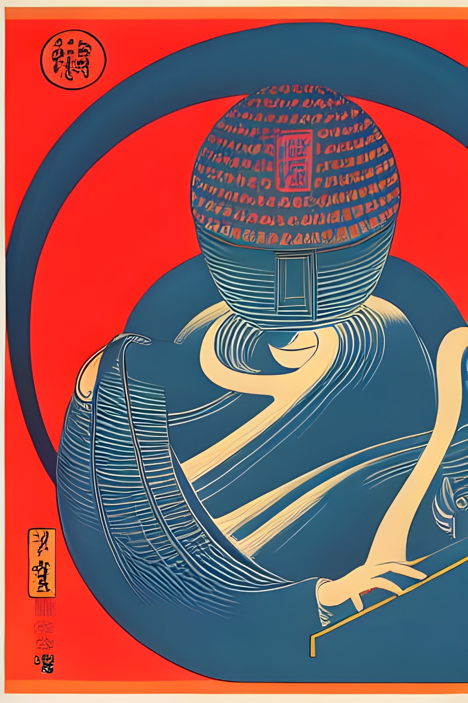 Ancient IT Master in Mixed Media Style