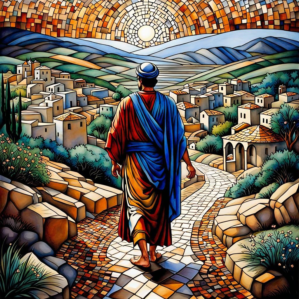 Good Samaritan Parable: Compassion in Mosaic Art