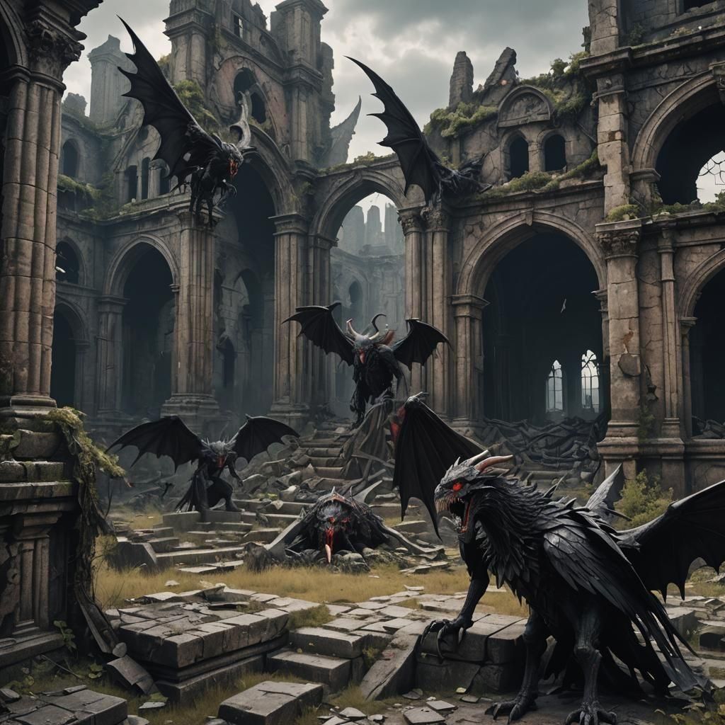 Winged Hellspawn in Ruins