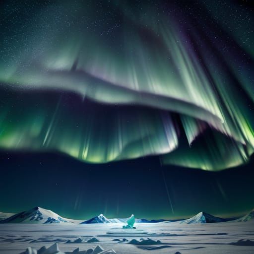 Polar Bear in Arctic Wilderness, Greg Rutkowski Style