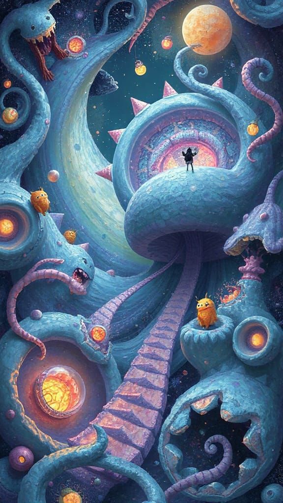 Dreamlike Scene in Style of Digital Surrealism