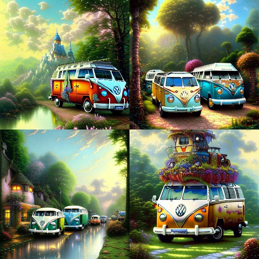 Hyperrealistic Volkswagen Van Parade