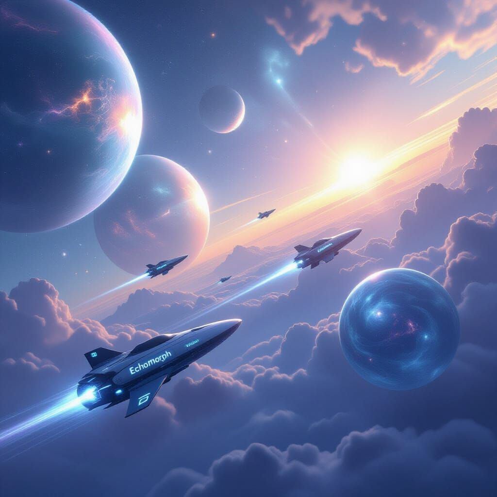 Ethereal Cosmic Worlds in Graphic Novel Style