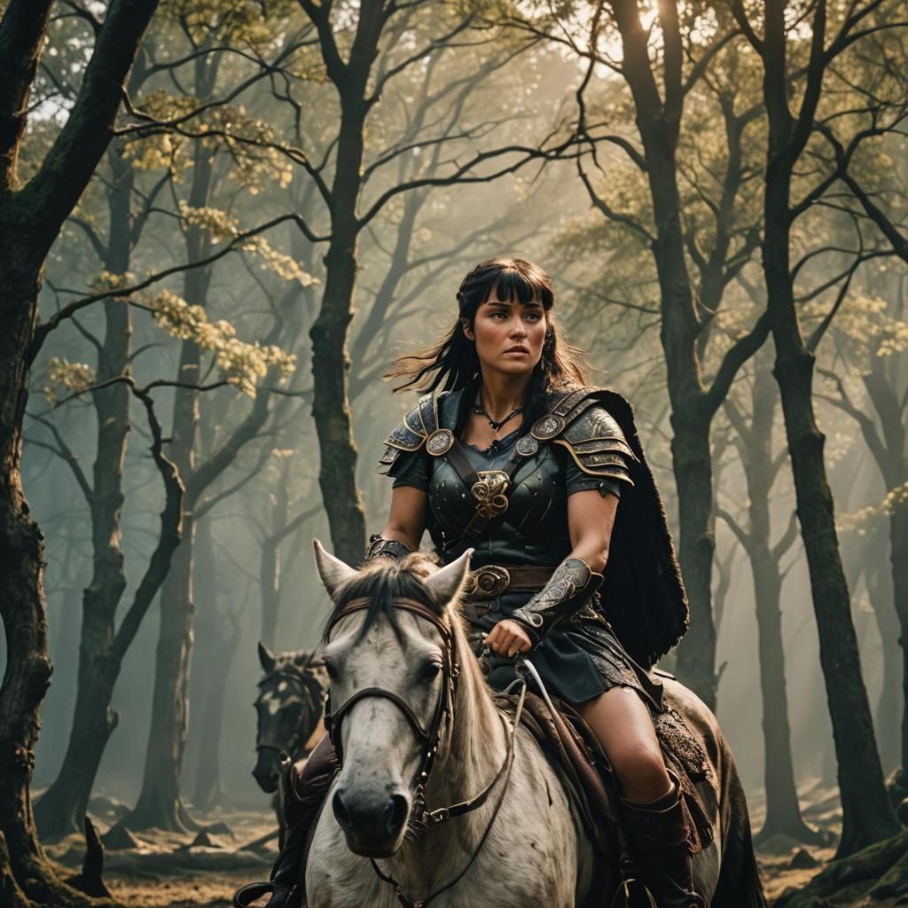 Xena the Warrior Princess Rides Off