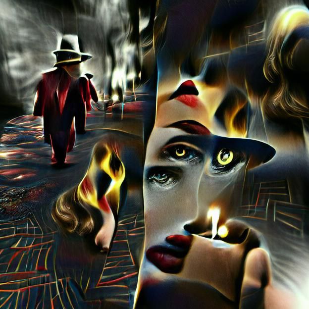 Eerie Film Noir Fire Walker