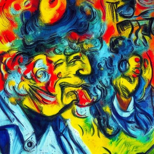 Man with Coffee and Cigarettes in Golden Hour