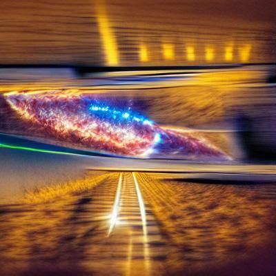 Abstract Light Burst: Journey Beyond Light Speed