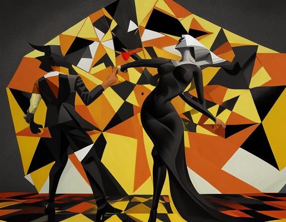 Devil's Dance: A Cubist Matte Painting