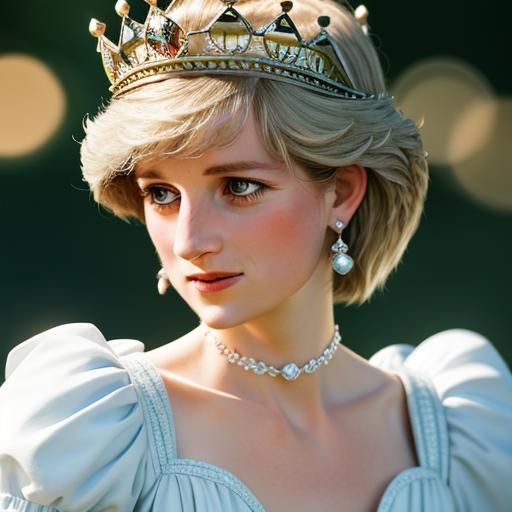 Princess Diana with Crown: Professional Photography
