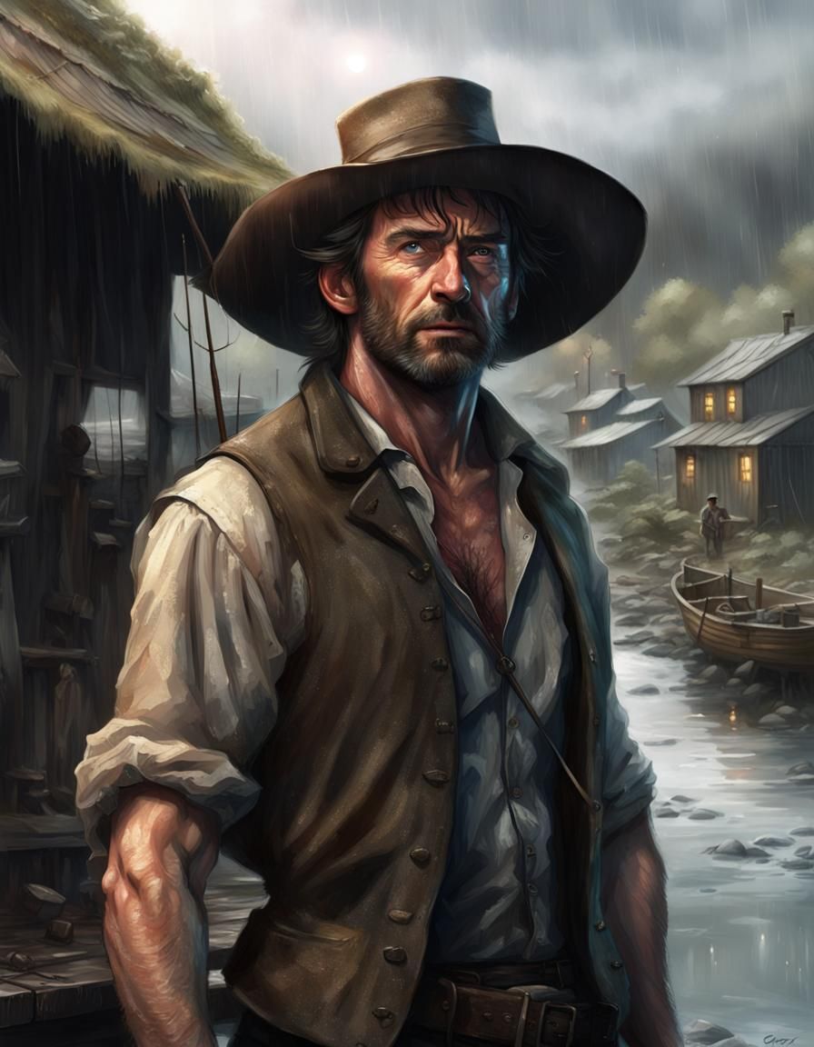 Fantasy Sheriff in a Rainy Fishing Village