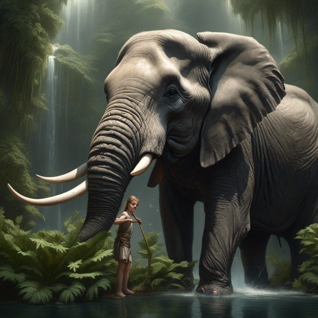 JUNGLE PORTRAIT ELEPHANT AND BABY 4