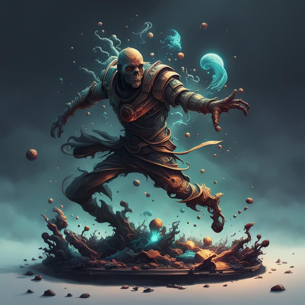 Dramatic Dark Fantasy Concept Art in Digital Style