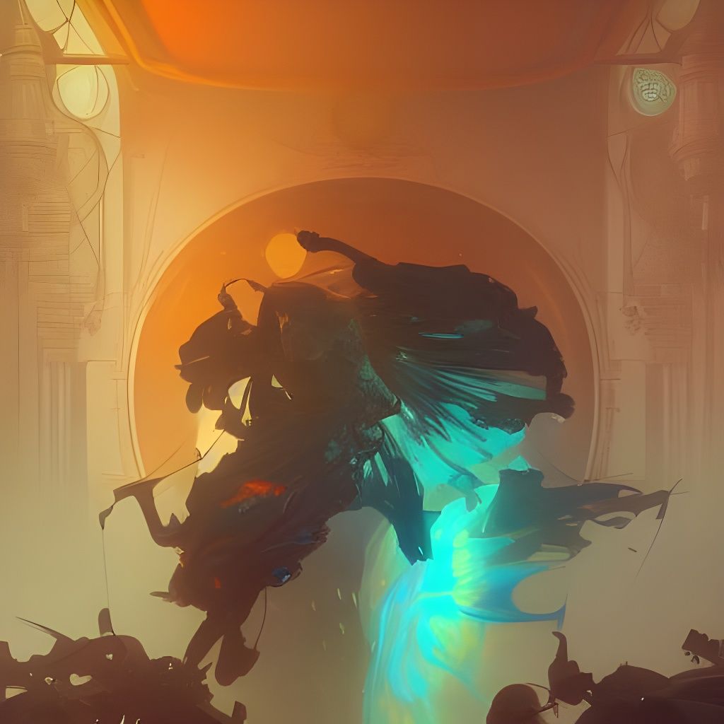 Hyperdetailed Concept Art in Orange and Teal