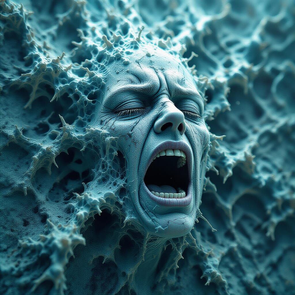 Dark Art Nucleotidescape in Acid Rain with Fractal Destructi...