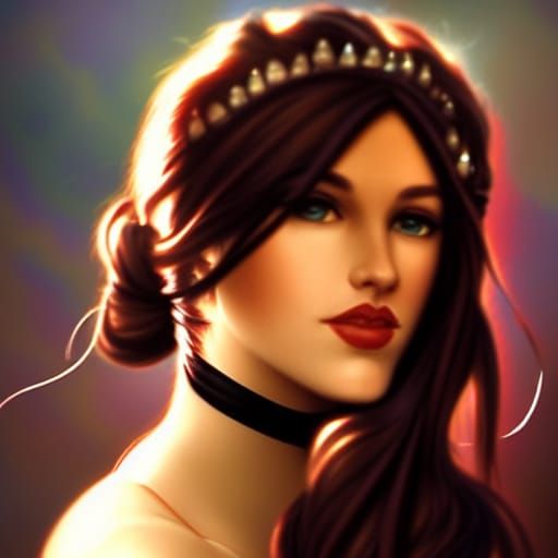 Ethereal Outlaw Wife Kiss in a Fantasy Landscape