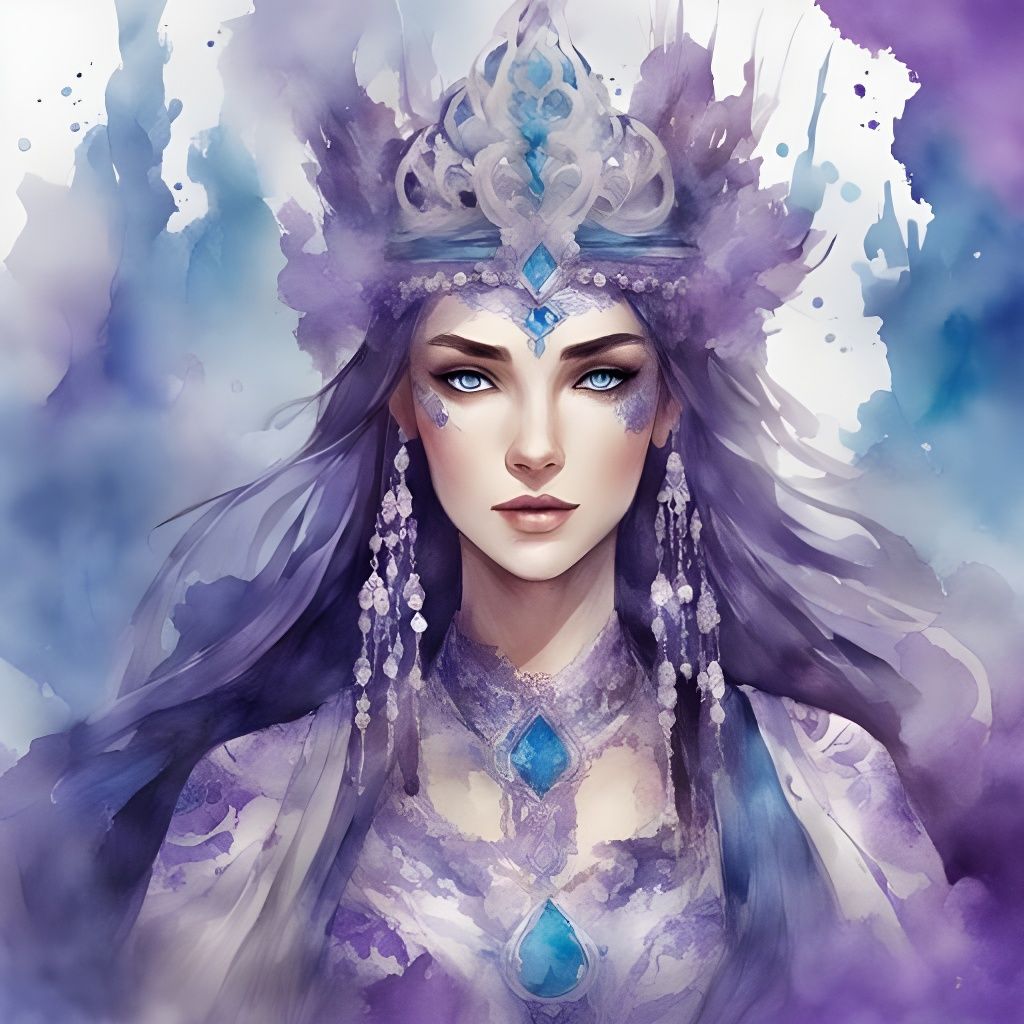 Watercolor Portrait of a Sarmatian Princess