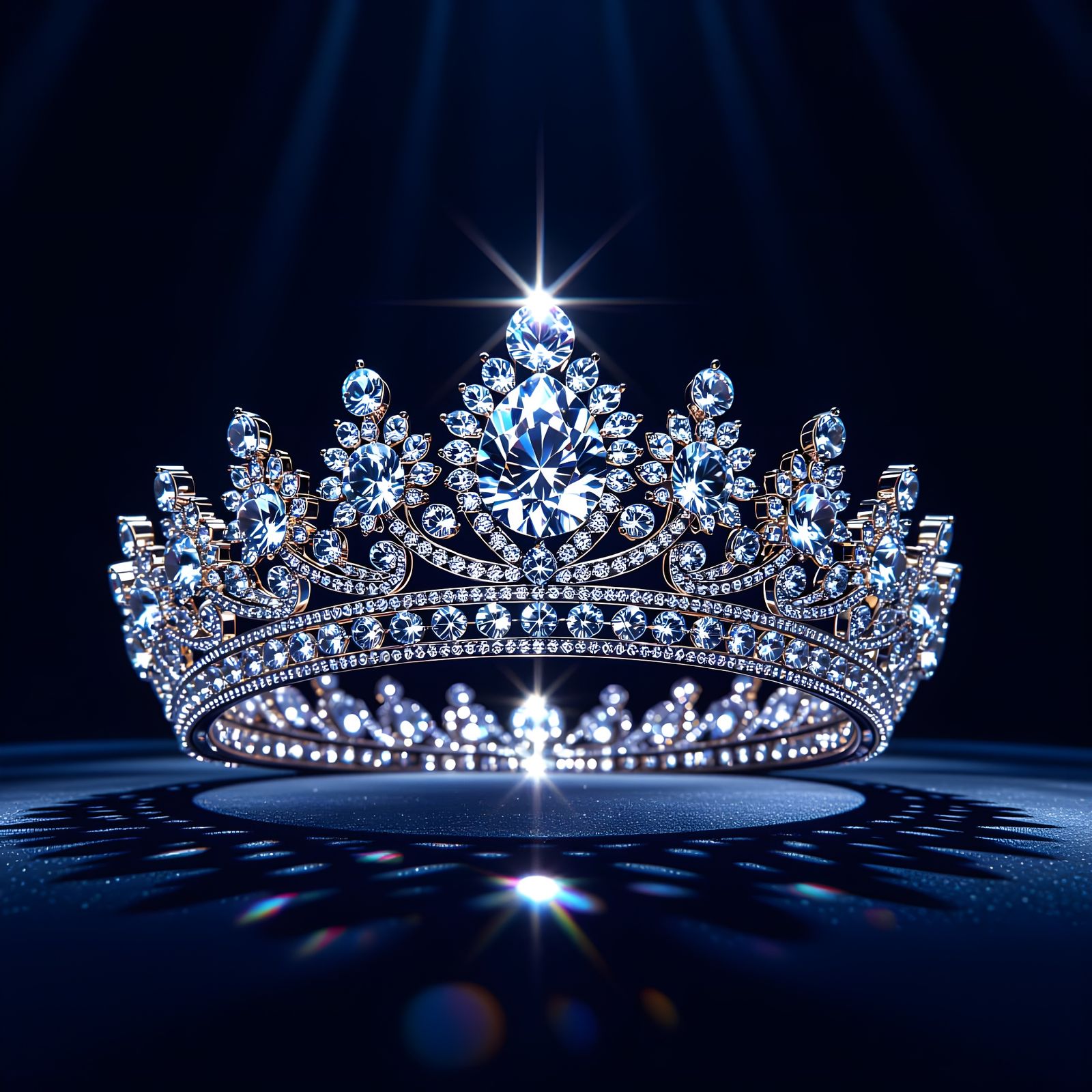 Sparkling Diamond Tiara in Hyperrealistic Detail