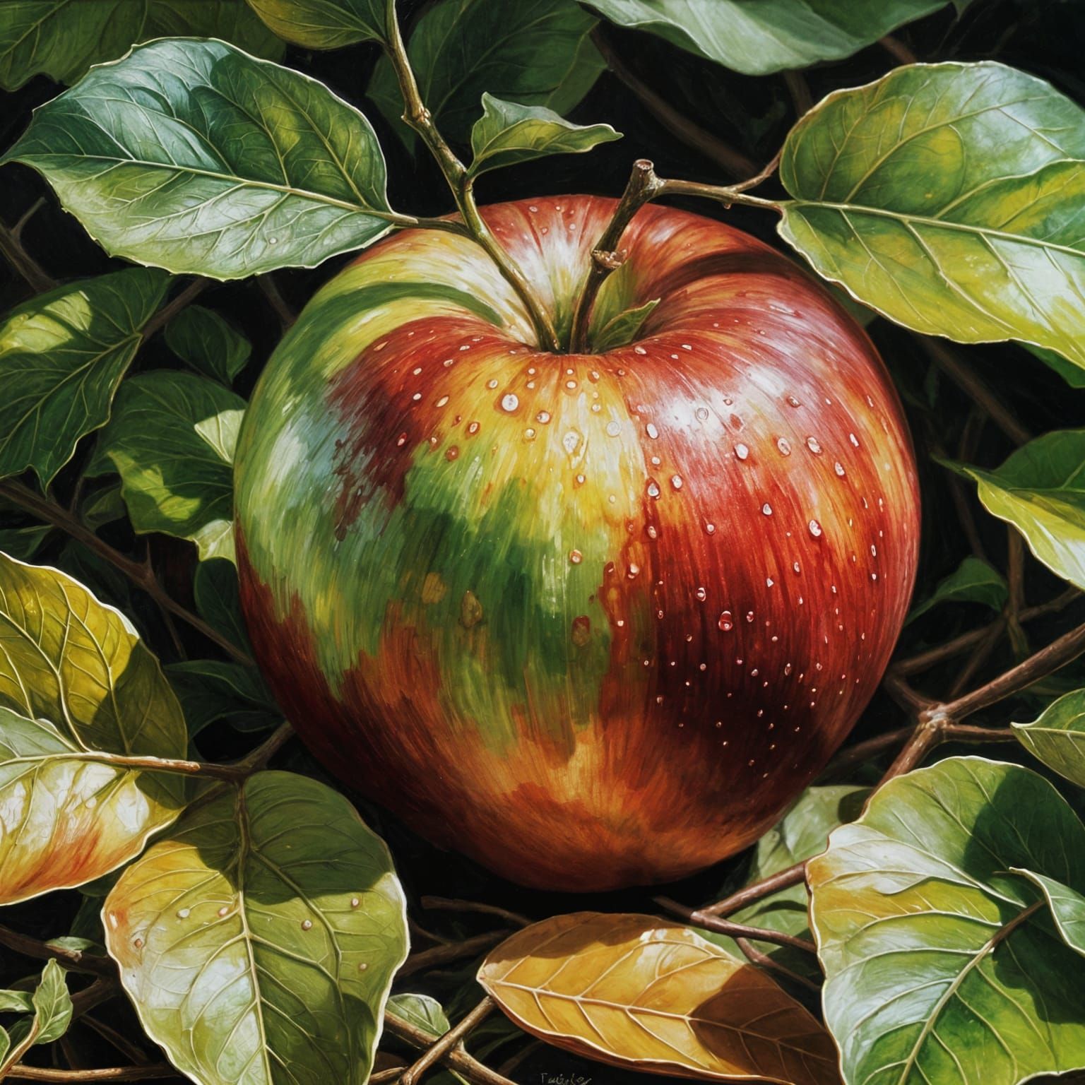 Vibrant Autumn Still Life in Impasto Style