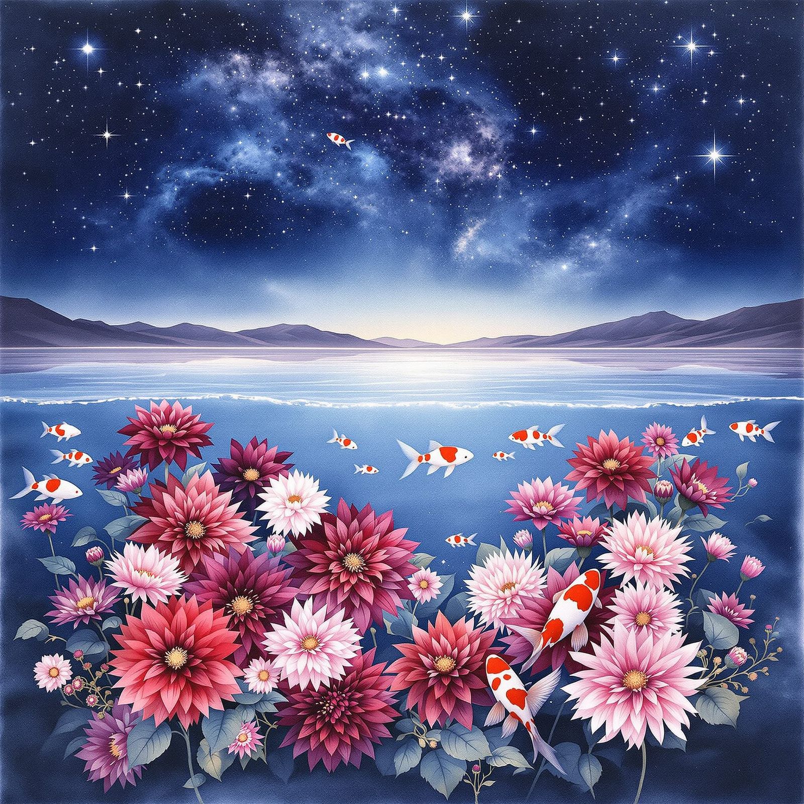 watercolor painting. An ethereal floral composition, featuri...