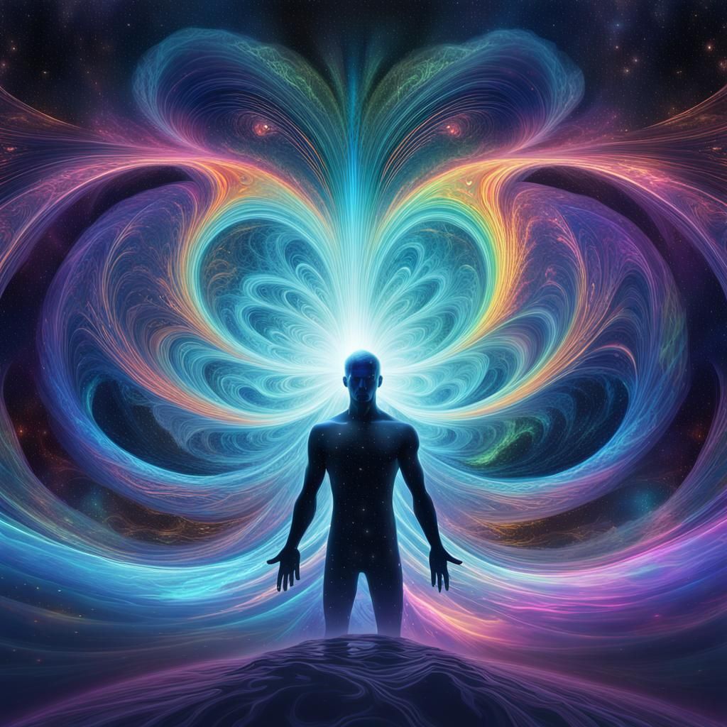 Cosmic Entity Emerges in Surreal Astral Dreamscape