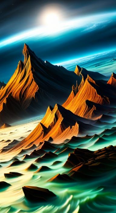 Ghost Ships Sailing Cosmic Storm: Hyperrealistic CGI Masterp...