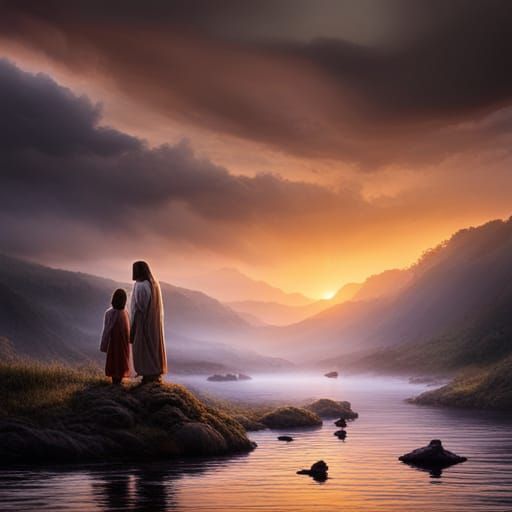 Sunrise Angel: A Digital Rendering of Hope