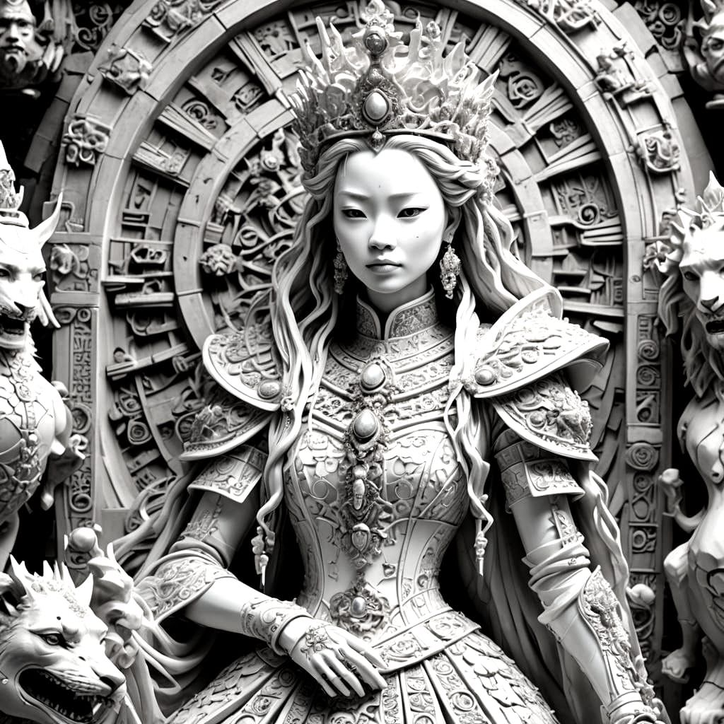 Porcelain Chess Duel in a Shattered World