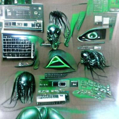 Alien Spaceship Cockpit Interior