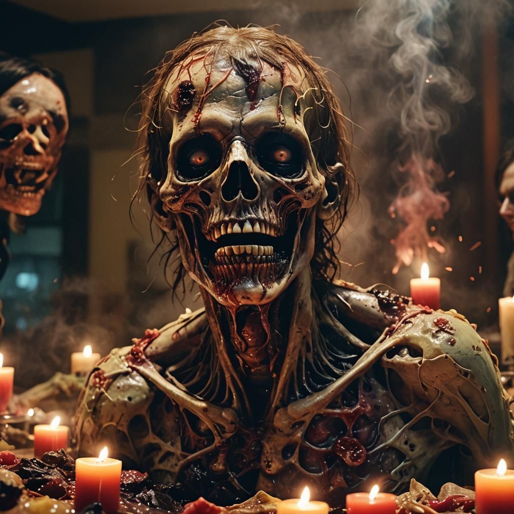 Hyperrealistic Horror: Decomposing Undead Party