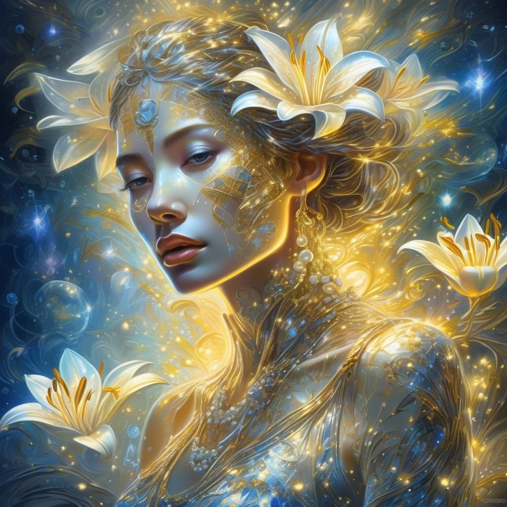 Stardust Beauty in Neon Lily Bikini