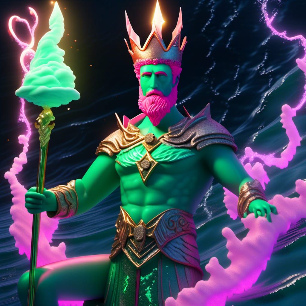 Majestic Wizard Faces Off Against King Poseidon in the Nebul...