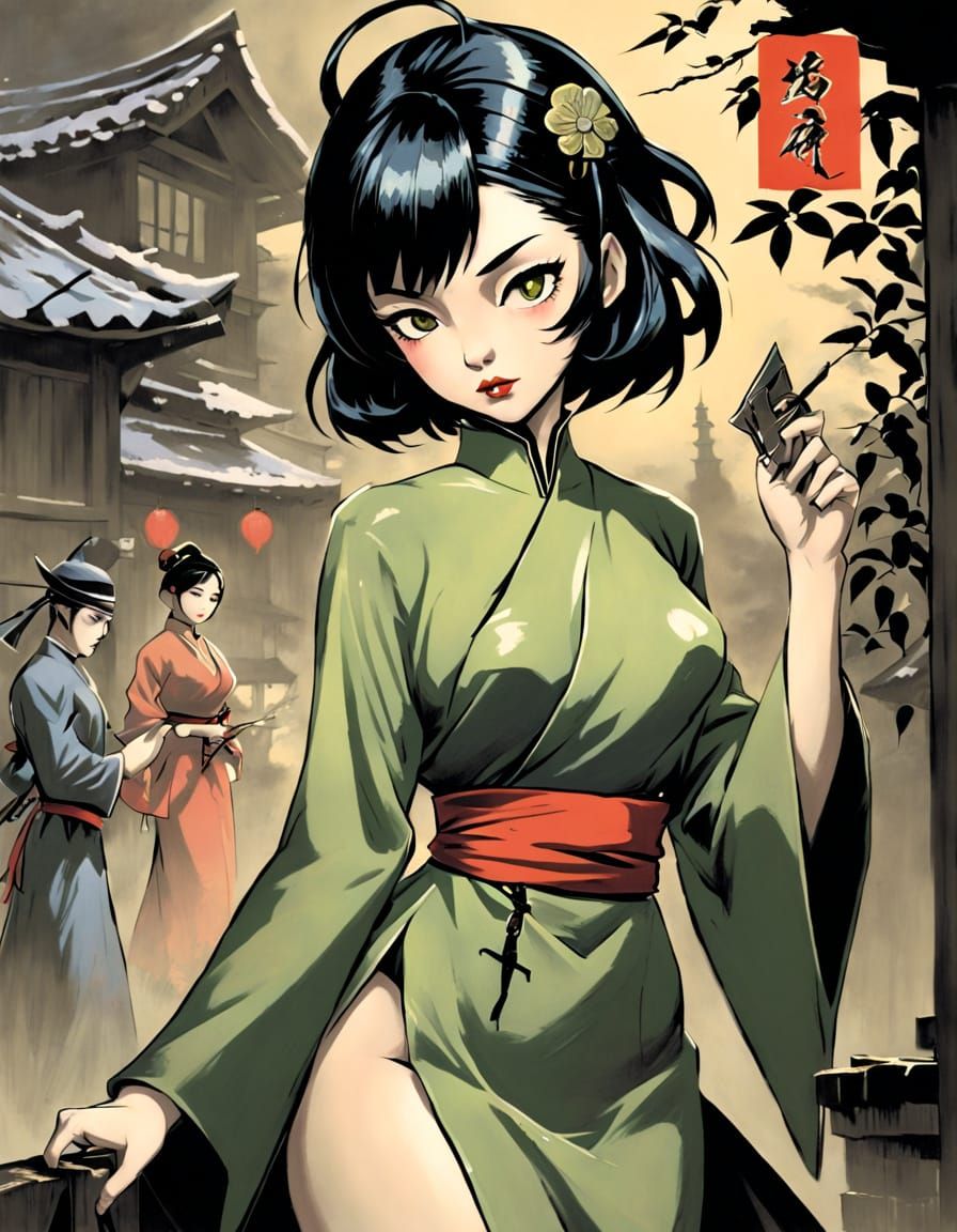 Gloomy Coquette in Manga Style