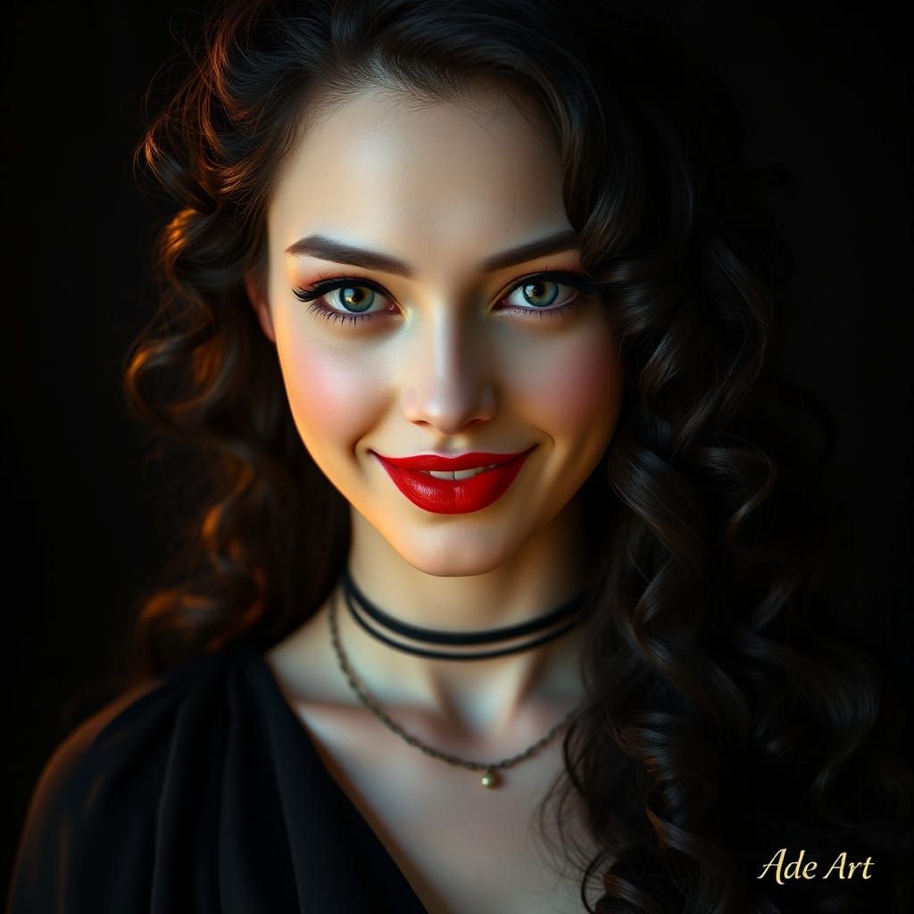 Elegant Enigma in Dark Velvety Hues